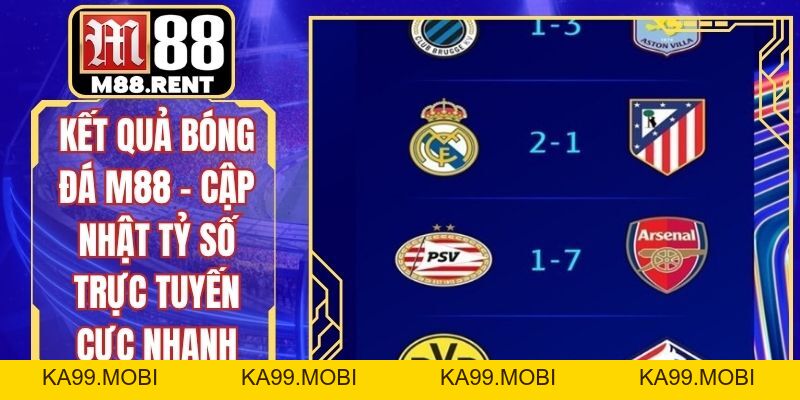 Kết Quả Bóng Đá M88 - Cập Nhật Tỷ Số Trực Tuyến Cực Nhanh - ka99.mobi